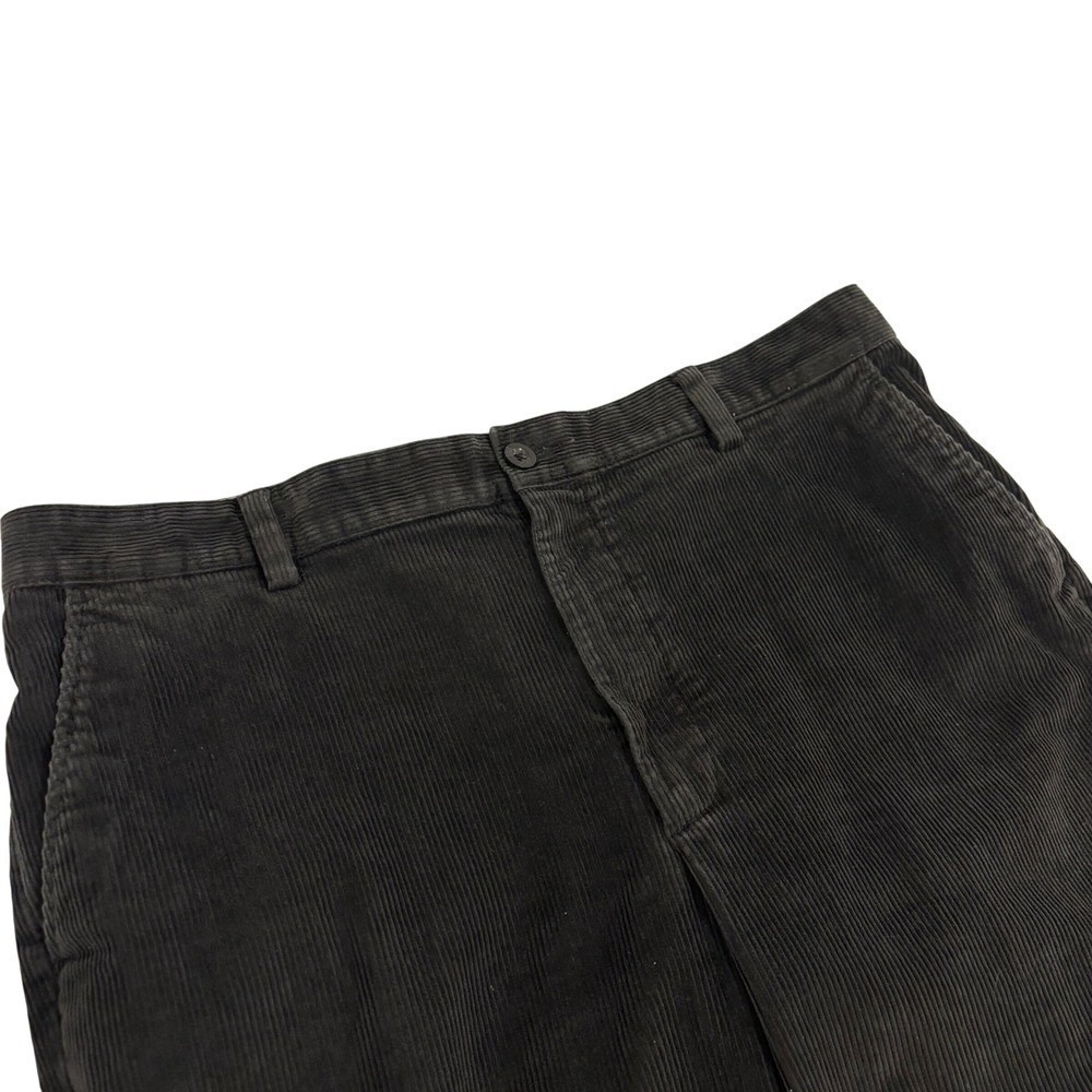 LL Bean Black Corduroy Chino Pants Mens 38x31 Classic Fit Thick Cotton Stretch - Picture 10 of 11